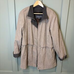 Vintage Liz Claiborne Jacket Women's XL Plaid Lined Full-Zip Coat 90s